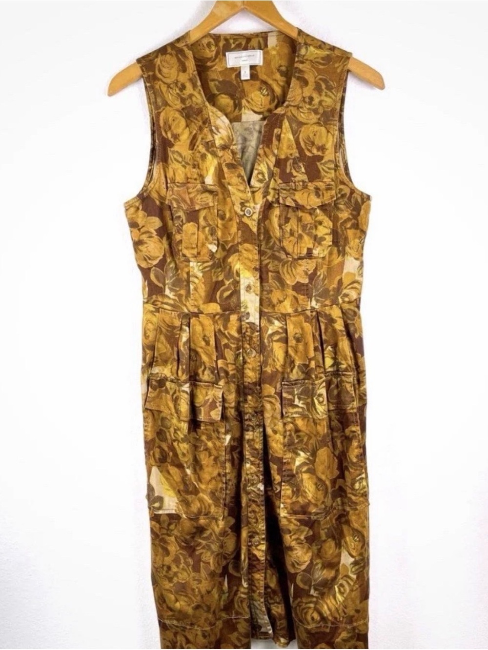 Anthropologie Moulinette Soeurs Brassica Safari Floral Dress Cotton Sz 8 View 2
